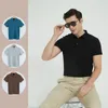 Lu Outdoor Mens Polo Shirt Mens 고급 단색 짧은 상단 남자 짧은 슬리브 비즈니스 캐주얼 여름 P1050