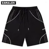 Shorts masculinos harajuku retro preto esportivo masculino masculino de grandes dimensões campus de corrida de motocicleta colégio casual faculdade