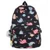 Backpack Floral Designer Nylon Female da viaggio femmina Borsa da viaggio Brackpacks per adolescenti Girls grande capacità BOOKBAG Mochila