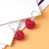 Boucles d'oreilles en peluche coeur de mode pour les femmes 925 bijoux en argent avec zircon accessoires de pierre de pierre de pierre