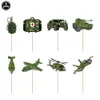 Camo Birthday Party Balloons Tank Missile Gun Inflatable Hanging Swrils Army Military Decorations 240407