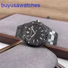 AP Pilot Wrist Watch 77350ce.OO.1266CE.03. En Royal Oak Series Black Ceramic Automatic Machinery Womens Watch -garanti