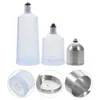 Conjuntos de utensílios de jantar 3 pcs aerbrush reposição de gama de dispensação de tanque terrário de tinta vazia recipiente de vidro de porção transparente jarro