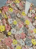 スカートスパンコールの花のミディスカート刺繍フローラルバックスプリットストレッチハイウエスト2024春/夏女性服