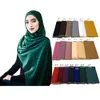 Sciarpe a catena cristallina Chiffon Hijab Fashion Stone Shawl avvolge Echarpe Muslim Foulard Shiny Scarf