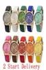 Projektowne zegarki Casual Gold Women Watches Bransoletka Women039s Geneva Roman Numerals Faux Skórzanie Kwarżowy Kwarc Watch3923678