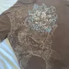 Mall Goth Cyber Grunge 00S Retro Tee Emo Vintage Brown Y2K T-shirt graphique T-shirt Femmes Hommes à manches courtes O Vêtements de cou de cou 240417