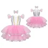 Stage Wear Girls Girls Sparkly Ligas Ballet Tutu Dress Dancewear Birthday Party Princess Freshes Performance Shiny Dance