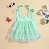 Fille robes enfants bébé princesse robe d'été mignon cravate bracele