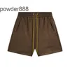 Ajuste de verano pequeño y moderno RH Cartas bordadas Capris Shorts Capris Pantalones sueltos para mujeres