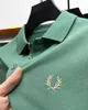 Summer Embroidered Ice Silk Selling Fashion T-Shirt Korean Business Polo Shirt Mens Sports Fashion Märke Herrkläder 240417