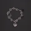 21fw Raf Simons R Letter Thorn Love Collana a catena asimmetrica per uomini e donne Fashion Hip Hop Street Bracelet283a