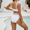 Frauen Badebekleidung sexy Kreuzhalter Bikinis Frauen drängen Bikini zweiteilige Badeanzug hoher Taille Badeanzug Strand Biquini Femme