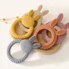 1pcs baby teether silicon toy ein kostenloses cartoon Kaninchen Krankenpflege Kinderkrankheiten Gesundheit Molar Kautgeborenes Accessoires 240407