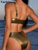 Menas de banho feminina Sexy 3D Flor Cut Out Pu Faux Leather Women One Piece Swimsuit Female Bather Bathing Suit Swim Lady V5229