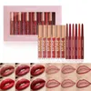 LIP RGLOSS LUCKSTAR 12 Colori/SET LINEER ROSSCIO Penna di rossetto Penna impermeabile Matte di lunga durata