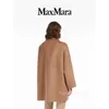 Women's Coat Cashmere Coat Designer Fashion Coat MaxMaras Womens Wool Cashmere Short Coat Camel Color