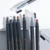 Enhancers High quality HAOZHUANG pull eyebrow pencil black leather makeup wild line eyebrow pencil hard core flat head pen White pen