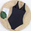 Women's Swimwear One-Piece Normal Ruched Plain Beach Wear Holiday Swimsuit Swimsuits 2024 Woman Summer Suit Fashion Sui