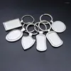 Keychains 50pcs Metal Blank Advertising Keyrings for Promotional Gifts