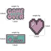 لعبة Pink Game Moticel Pin Bag Game Game Over Brouches Clothes Label Custom Cartoon Retro Vintage Jewelry Gift for Girls