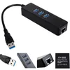 3ポートUSBハブを備えたUSBイーサネット3.0 RJ45 LANネットワークカードUSB To Ethernet Adapter for Mac IOS Android PC RTL8152 TYPE-C HUB