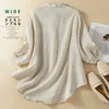 Women's Blouses Chinese Style Shirt Summer Cotton Linen Vintage Loose Embroidery Women Tops Fashion Clothing YCMYUNYAN