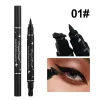 Eyeliner 2 en 1 Wings Stamp Eyeliner Pen Double Head Seal Eyeliner Pen Lazy Man Two in One Wing Seal Eyeliner Liquid Pen Makeup Cosmetics