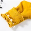 Chaussettes de femmes 5 paires d'automne perle d'hiver avec bords d'oreille en bois à la mode confortable en gros coton de haute qualité