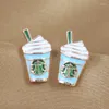 Stud Earrings Kymyad 2024 Trend For Women Enamel Colorful Coffee Earring Gold Silver Color Brincos Feminino Earings