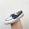 Casual Shoes Spring Summer Round Toe Women Flats Genuine Leather Lace-Up Retro Concise Single Small 2024