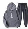 Mens Tracksuit Hooded Sweatshirts and Jogger Pants High Quality Outfits Spring Signature Printing Streetwear Casual Sports Hoodie Set