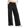 Women's Pants Wide Leg Sweatpants Women Drawstring Waisted Loose Baggy Joggers Lounge Work With Pocket