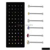 Bounons de nez Stumes 60pcs en acier inoxydable Piercing Pin de corps bijoux 1,5 mm 2 mm Drop Livraison Dhklo