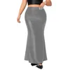 Skirts Ladies Sexy High Waist Faux Leather Flared Long Women Solid PU Slim Plus Size Wrap Hip Party Swing Clubwear