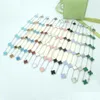 Colliers pendants Collier Boucles d'oreilles bracelet élégant petit coeur rose agate rose rose sier 3 ensemble pour livraison de drop bijoux Pend Dht6f