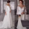 Maternity Chiffon Wedding Dress 2023 Long Sleeves Bohemian Pregnant Bride Gowns Elegant Simple Robe De Mariage