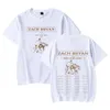 Heren T-shirts Zach Bryan T-shirt 2024 The Burn Tour Merch Fashion Crewneck Short Sleeve Streetwear Men Women Hip Hop Cles