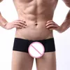 Underpants's Sexy biancheria intima trasparente See attraverso pantaloncini per labbra traspiranti più la mascolina di Cueca corta