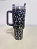 Bottiglia d'acqua 40 once Opard macchie Tumbrs in acciaio con acqua Bott Portab Outdoor Sports Cup Ore Mug Mug OSCLEGGI