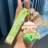 Аутентичный напиток Little Lamb Doll Keychain Женщина Симпатичная творческая студенческая подарка на день рождения кольцо для ключи