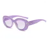 Óculos de sol 2024 Coolsir Retro Fashion Trend Oval Personalidade de pequena estrutura feminina Sense Street Sglas Sunglas
