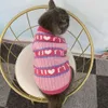 Autumn Winter New Pet Cute Pink Sweater Small and Medium Sized Pomeranian Dog Cat Puppet Warm Christmas Clothes