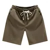 Shorts pour hommes décontractés d'été élégant avec des poches de taille à cordon élastique conception de jambes larges pour les hommes de streetwear de plage de plage
