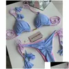 Ropa de baño para mujeres Push Up Bikini Traje de Ba O Mujer Juego de víndico de cintura alta traje de baño Mayo