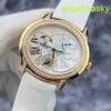 Unisex AP Wrist Watch Millennium Series 77315or Original Diamond 18k Rose Gold Material White Fritillaria Dial Date Dynamic Storage Moon Fas Display What