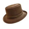Berets Distress Cowboy Hats для взрослых выступлений шляпа шерсть для музыкальных фестивалей