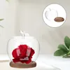 Speicherflaschen Apfelglasabdeckung Display Dome mit staubfestem Basisabdeckungen