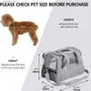 Torba na nośnik dla psów z grubą bawełnianą poduszką dla zwierząt domowych plecak anty-suffokacja przenośna torba podróżna dla pieca torba siatkowa L49