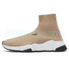 Woman Shoe Designer Sock Shoes Luxury Sneakers Man Slide Black White Sandal Grey Beige Speed Sports Platform Slipper Dust Bag with Box